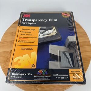3M Transparency‎ Film for Copiers PP2200 100 Sheets 8.5 x 11 New Sealed in Box